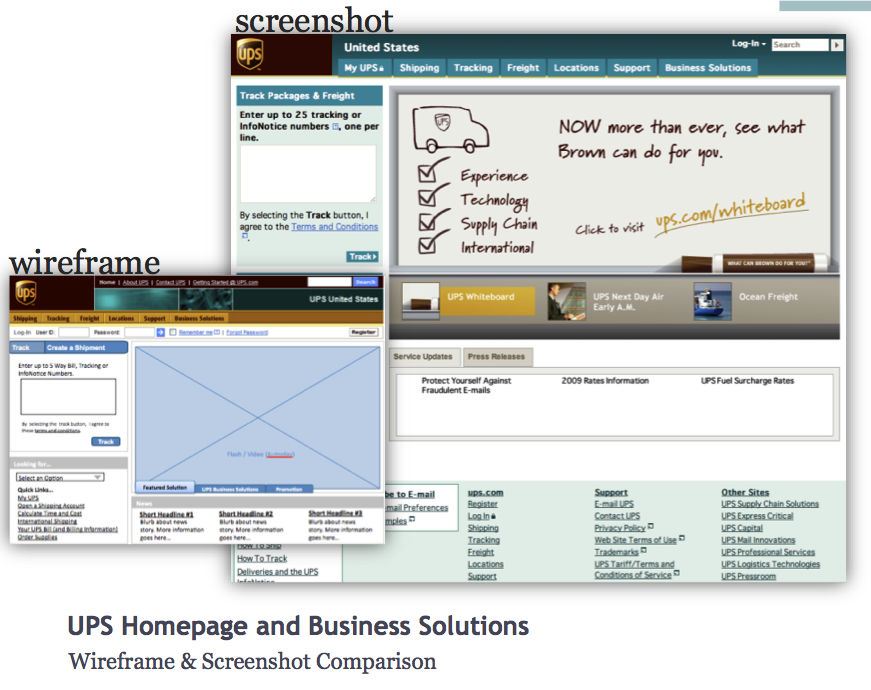 UPS Homepage Redesign
