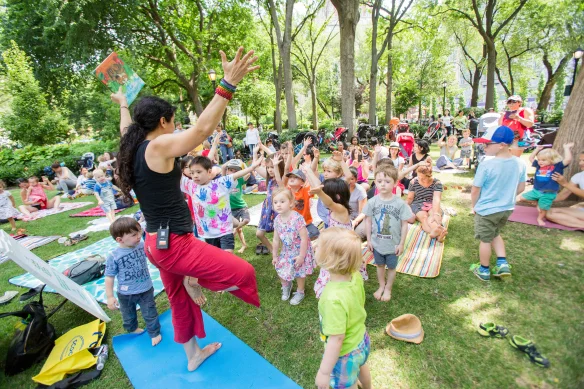 Karma Kids Yoga Classes on the Union Square Park Center Lawn