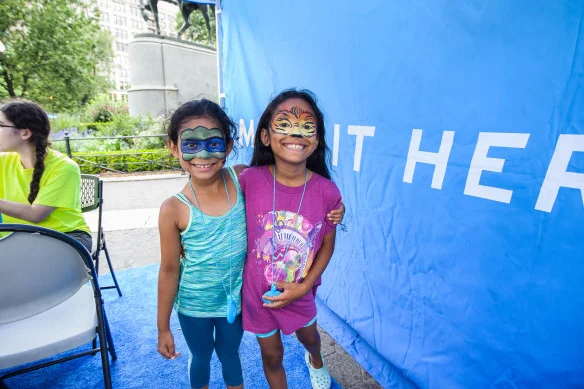 Facepainting at the Citi Tent