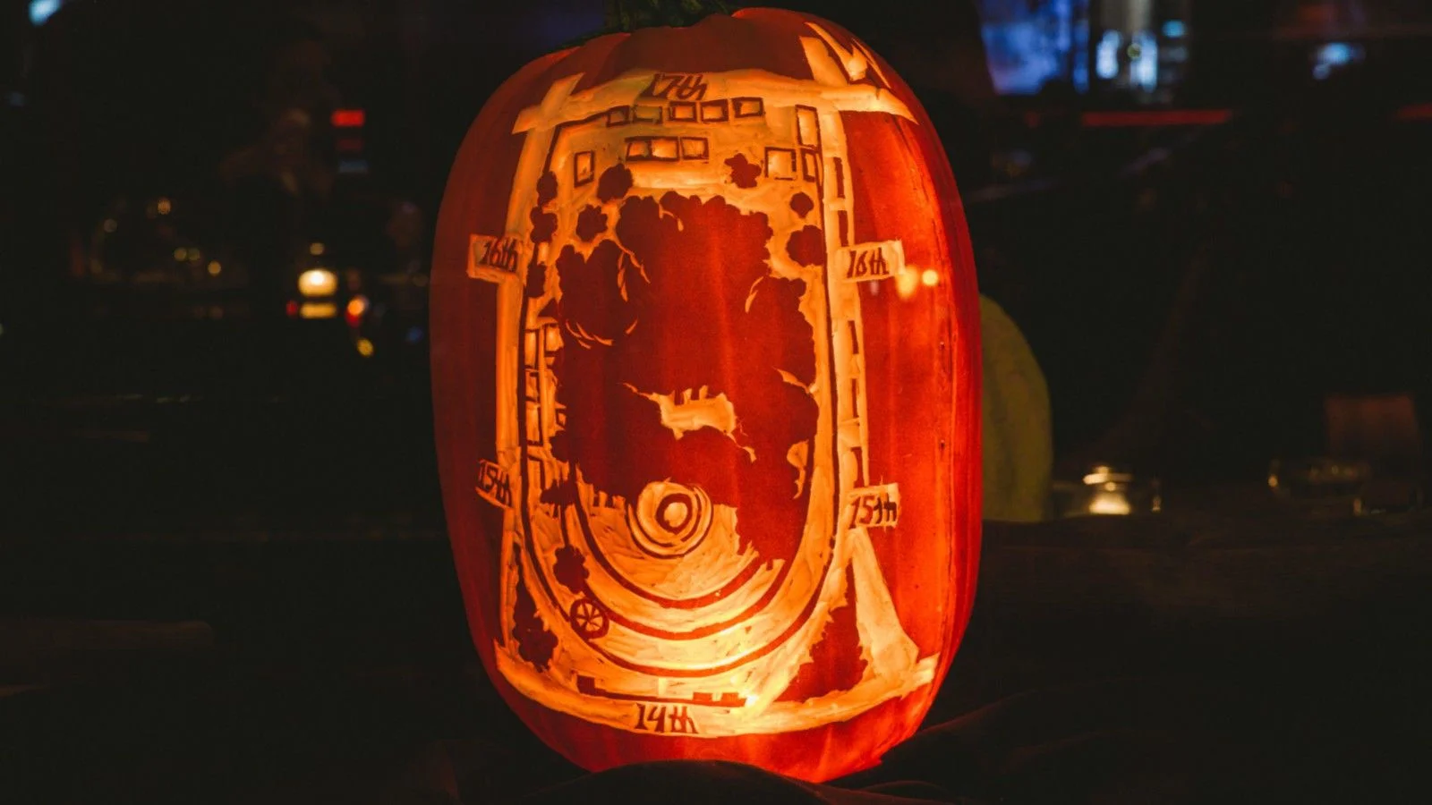 Last year's Union Square Park pumpkin. Photo by W New York - Union Square