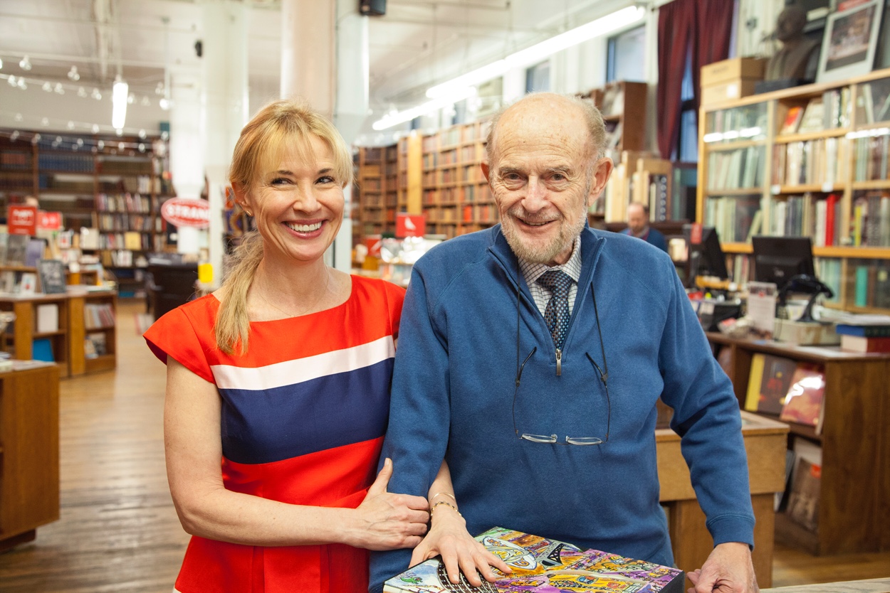 Nancy Bass Wyden and her father, Fred Bass in 2016. Photo courtesy Strand Bookstore