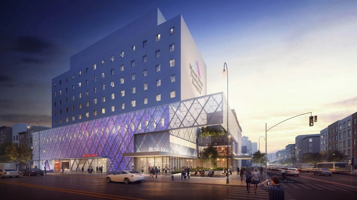Rendering of the new Mount Sinai Beth Israel Hospital located at 14th Street and Second Avenue. Image Source: Mount Sinai Health Systems