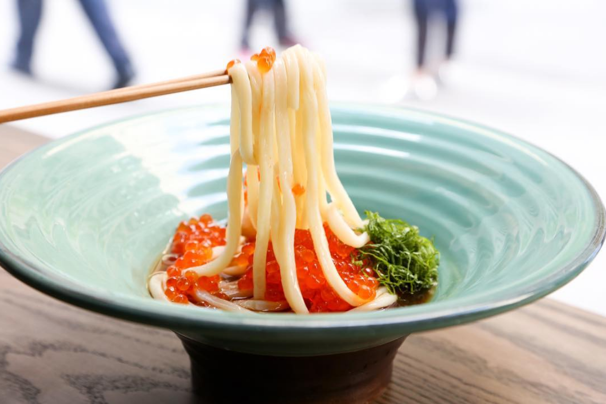 Try classic udon noodle bowls at Tsurutontan.