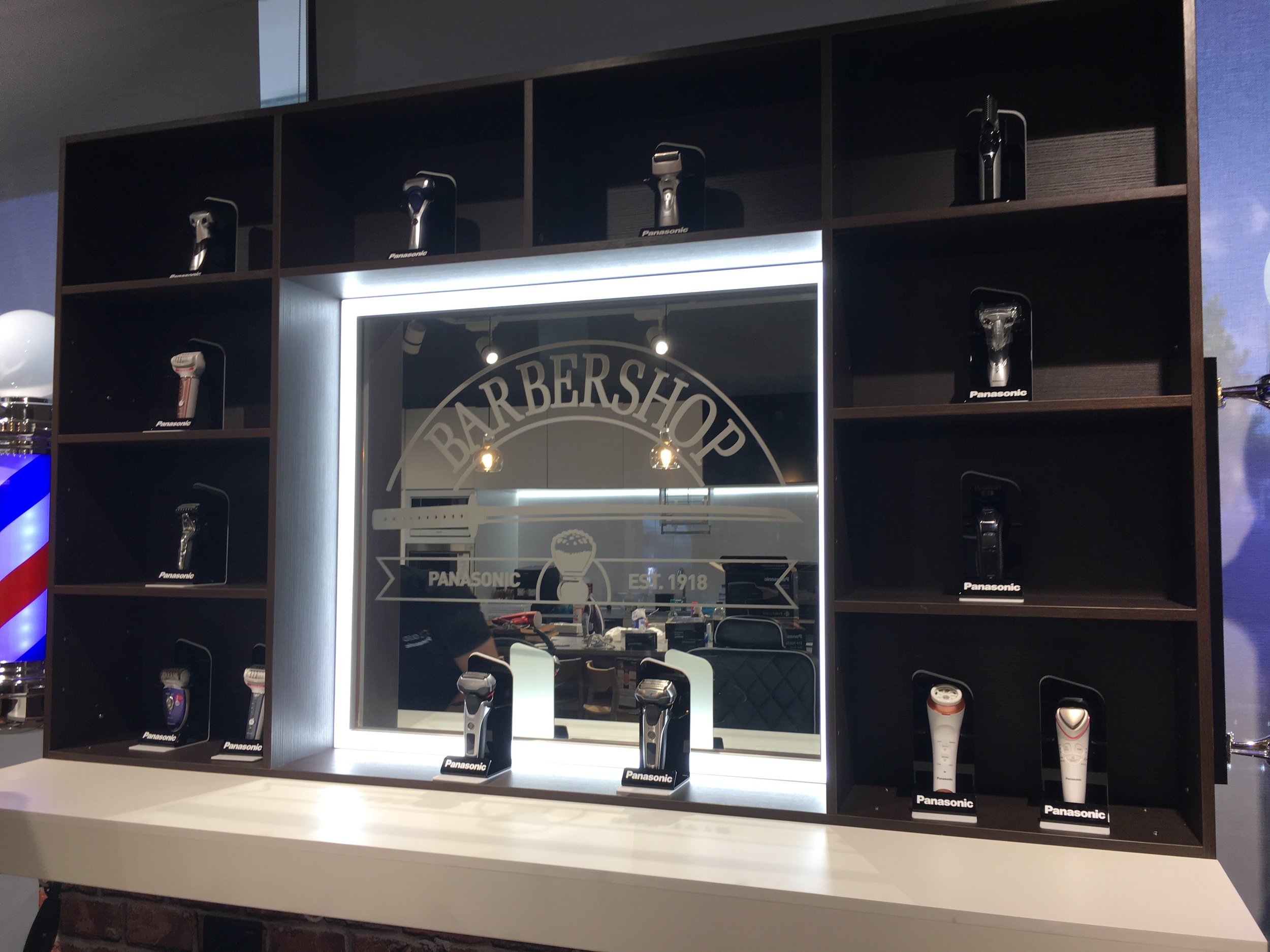 Panasonic Barber’s Shop Display Stand