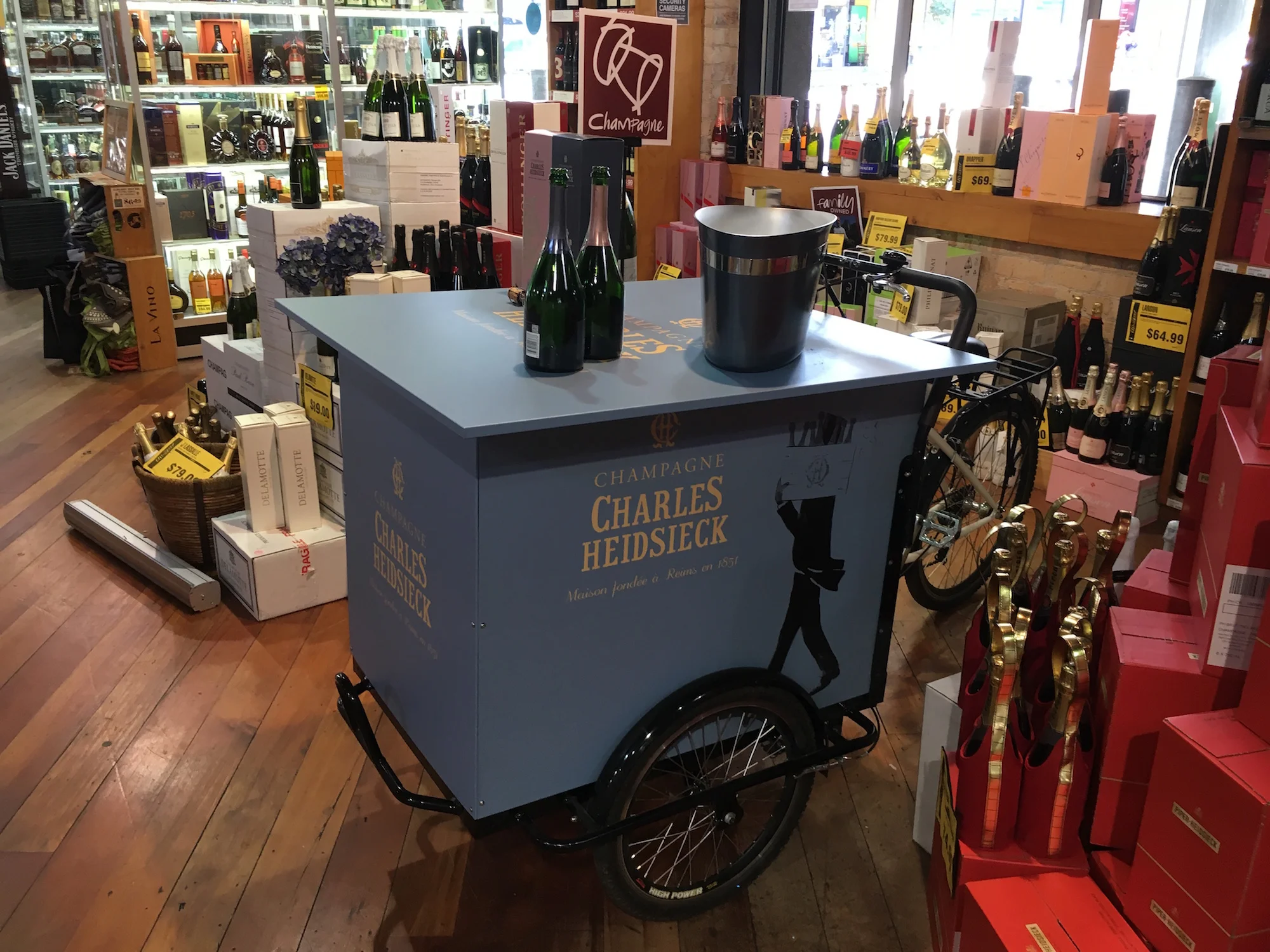 Vendor Bike as Demonstration Table