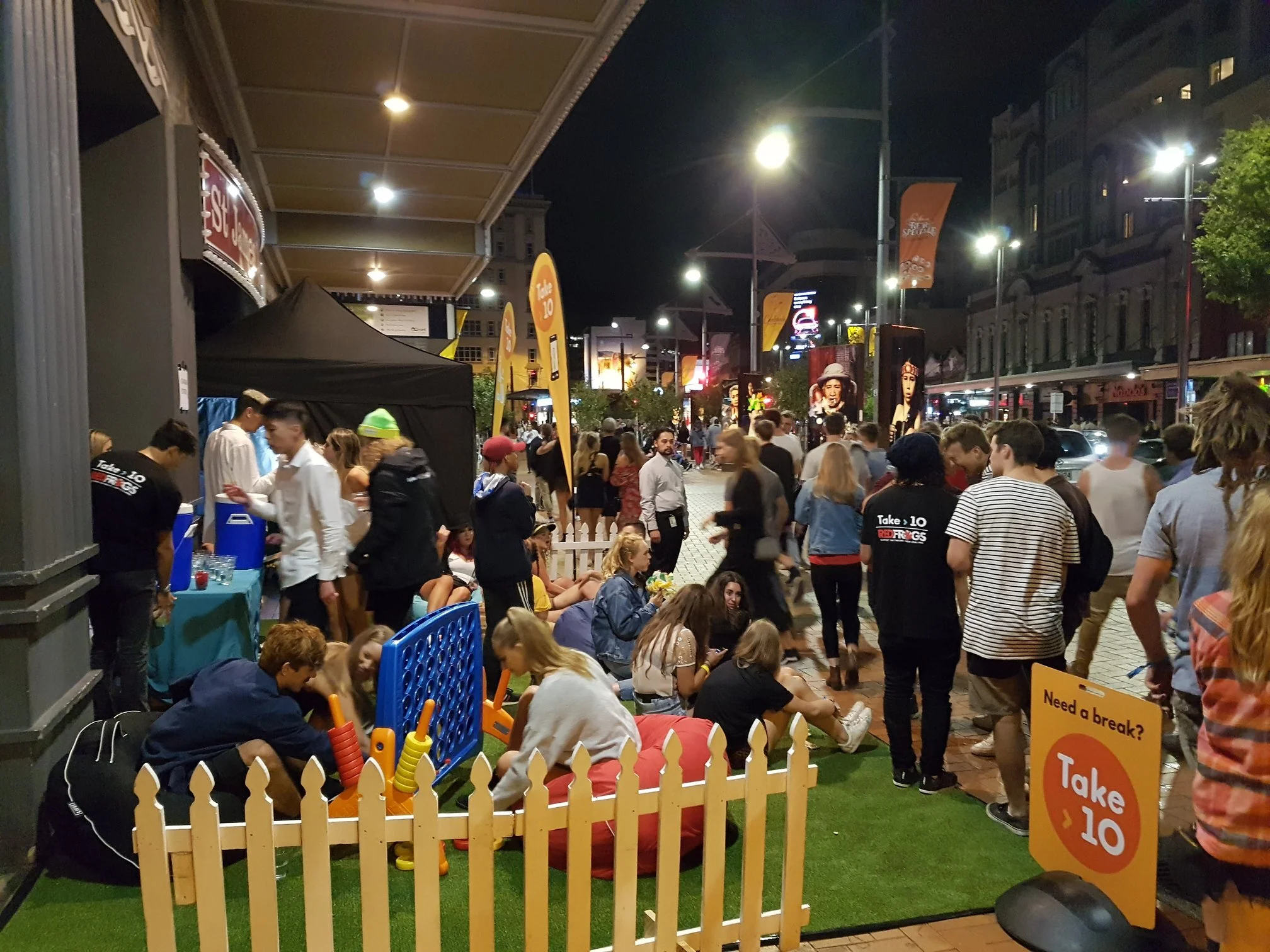 Take 10 set up at St. James Theatre