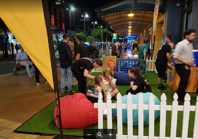 Take 10 set up at St. James Theatre