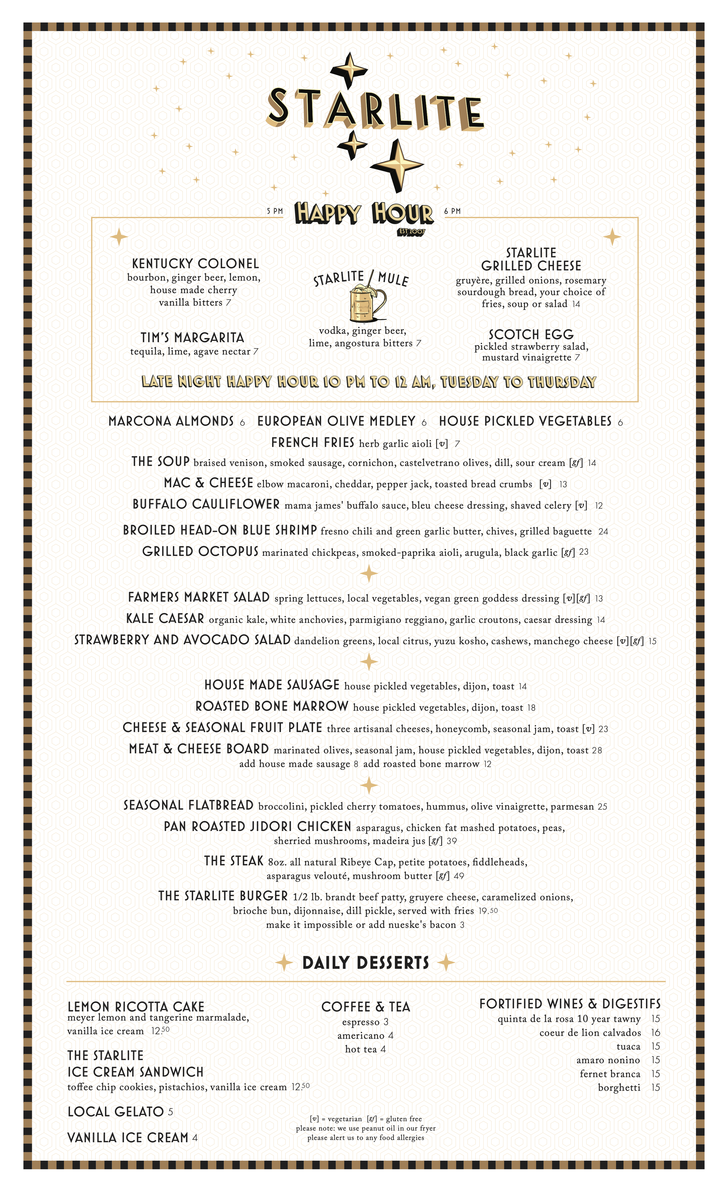 DINNER — Starlite
