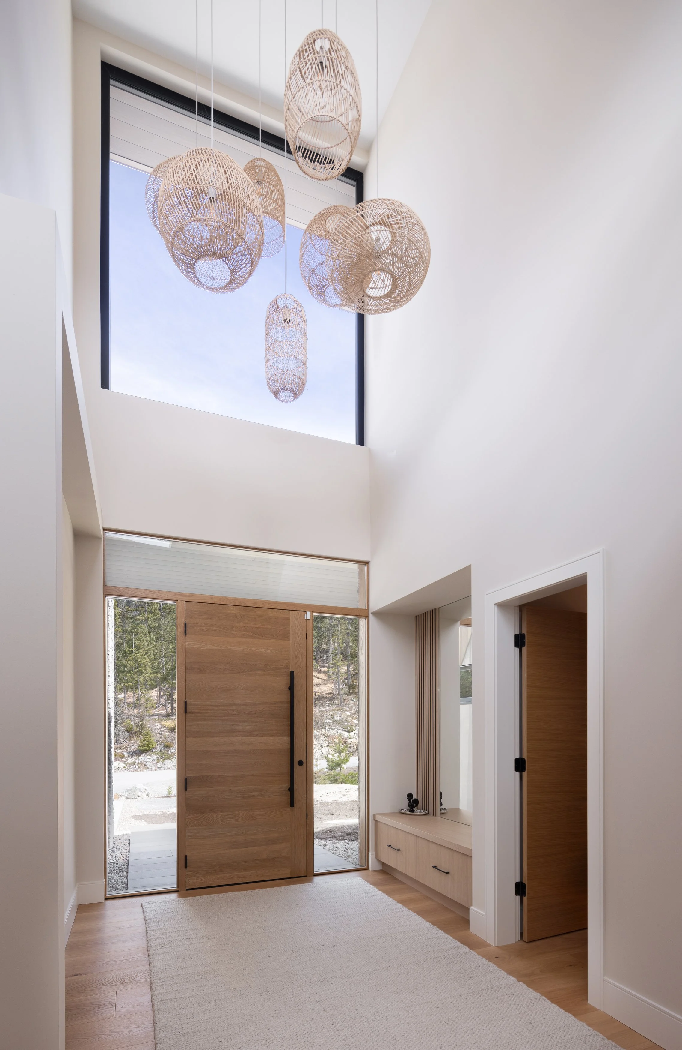 Mountain home that features vaulted ceilings in this custom home.