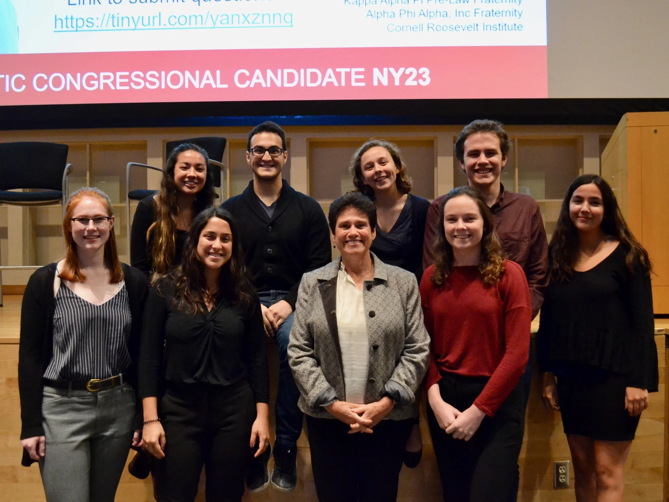 Cornell Democrats 2018-19 E-Board with Tracy Mitrano