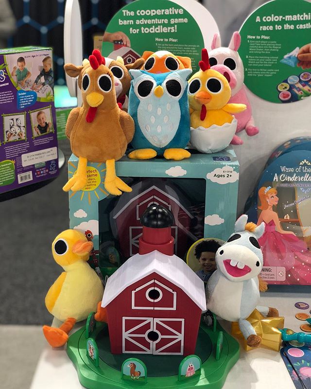 #tbt NY Toy Fair last month. Peekaboo Barn plush friends coming soon! Tell us 👇 who&rsquo;s your favorite #peekaboobarn character?
.
.
.
.
.
#stuffies #stuffiesofinstagram #plush #plushies #plushiesofinstagram #toddlertoys #earlychildhood #preschool