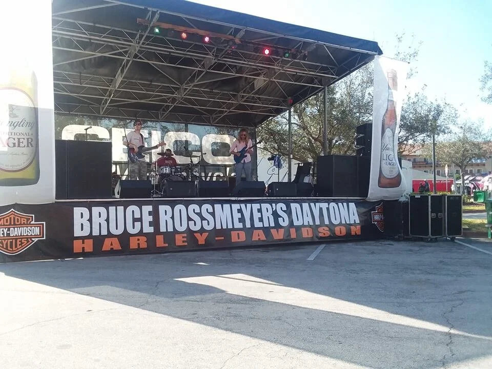 Alex Ivanov w/ Three Link Society at the Saints and Sinners Stage at Bruce Rossmeyer’s Harley-Davidson!