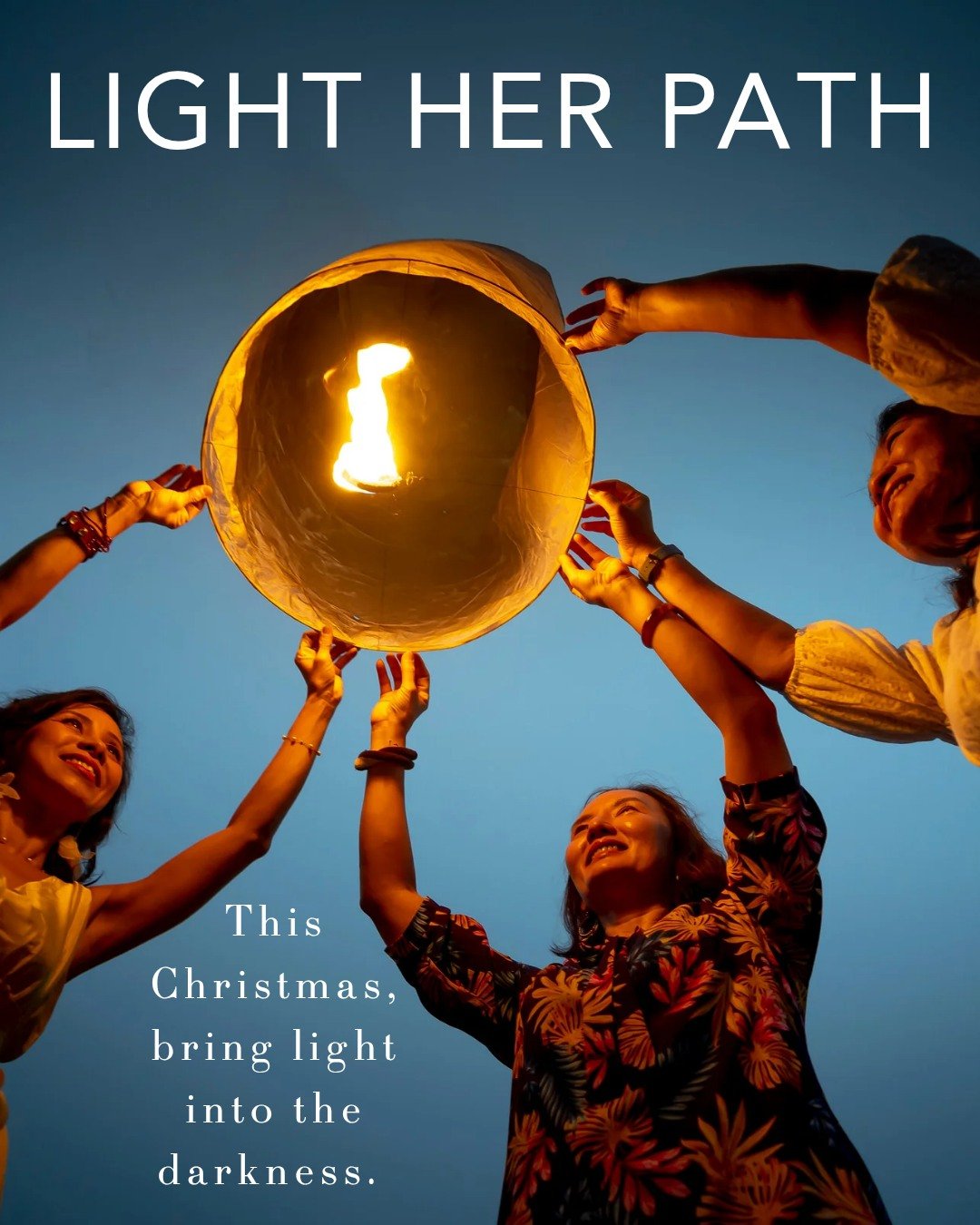 LIGHT HER PATH//ZOE Christmas Campaign

&ldquo;The light shines in the darkness, and the darkness has not overcome it.&rdquo; &mdash; John 1:5 
 
Join us as we launch our Christmas Giving Initiative: Light Her Path 
 
For many women facing barriers a