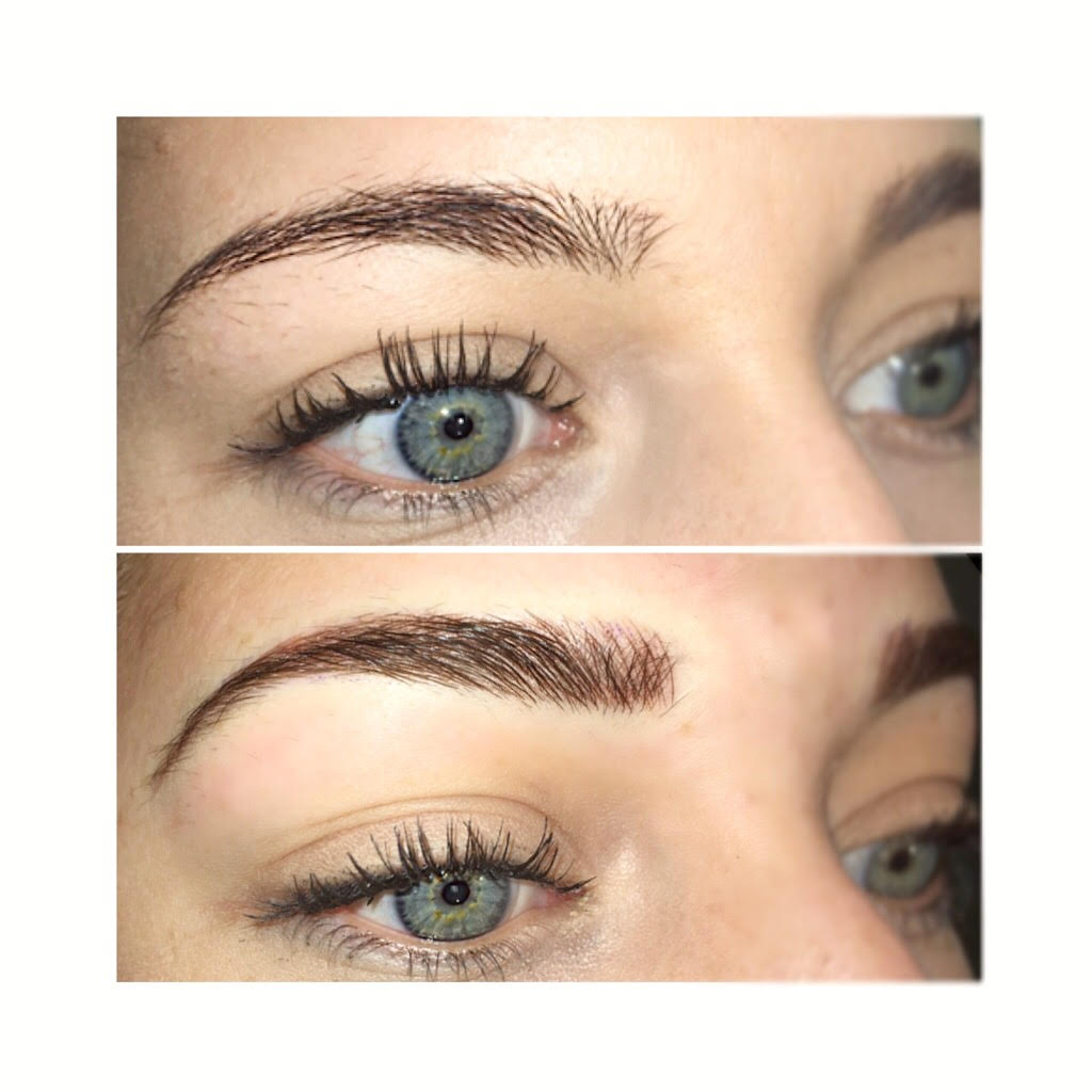 Before and after microblading
