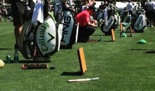 Full turf practice facility with full complement of practice tools to improve your swing.