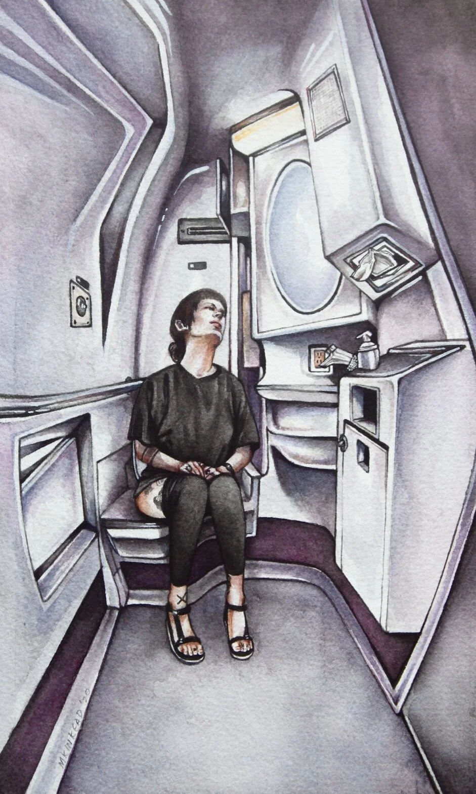   Watercolor on paper. 2020    6”x10”    