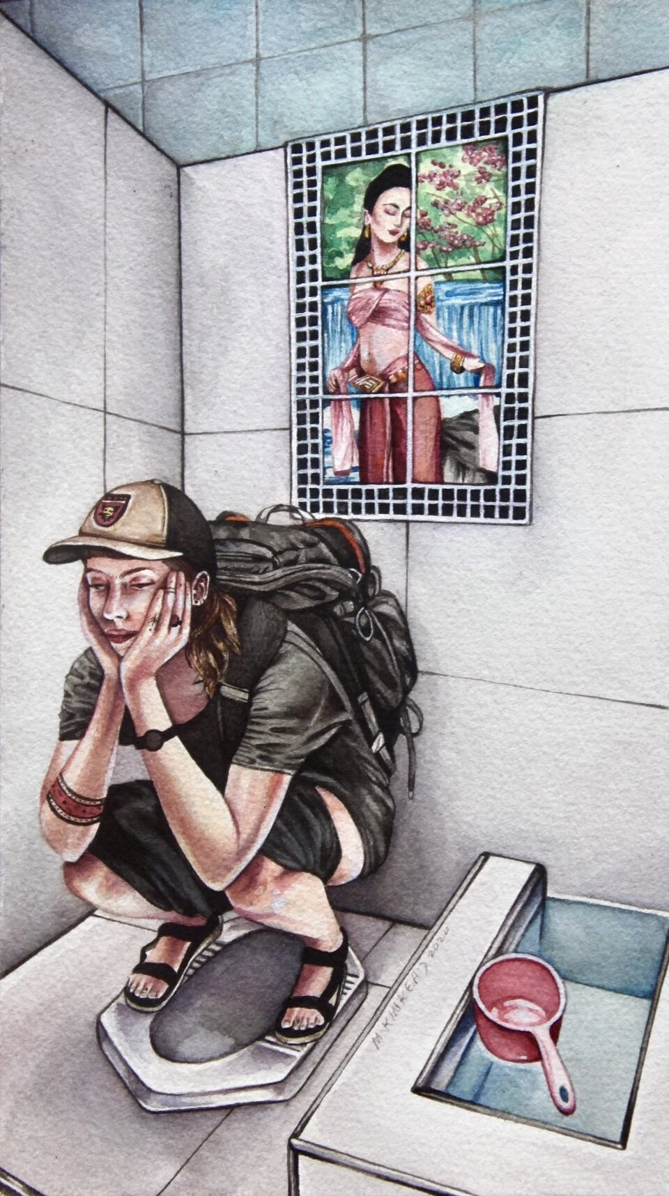  Watercolor on paper. 2020    5.75”x10.25”  