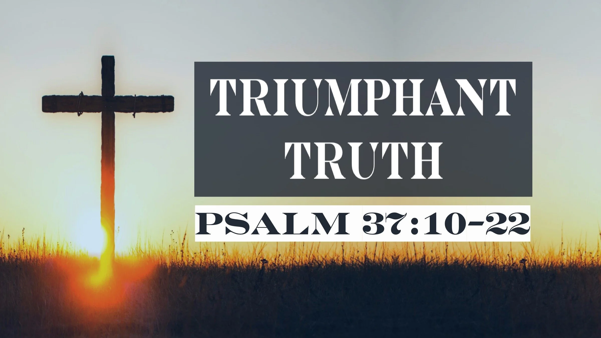 TRIUMPHANT TRUTH | Psalm 37:10-22