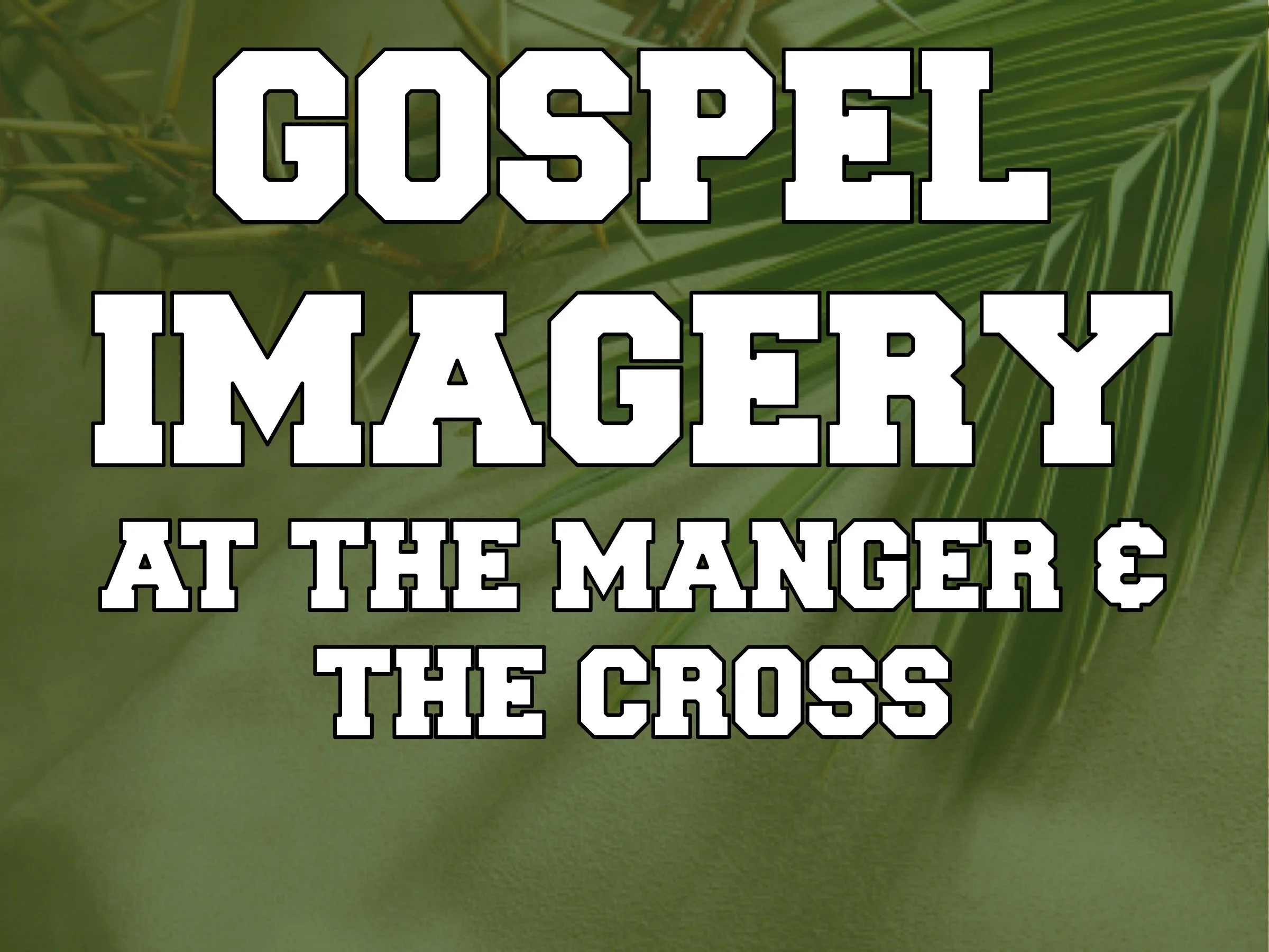 Gospel Imagery in Jesus at The Manger &amp; The Cross