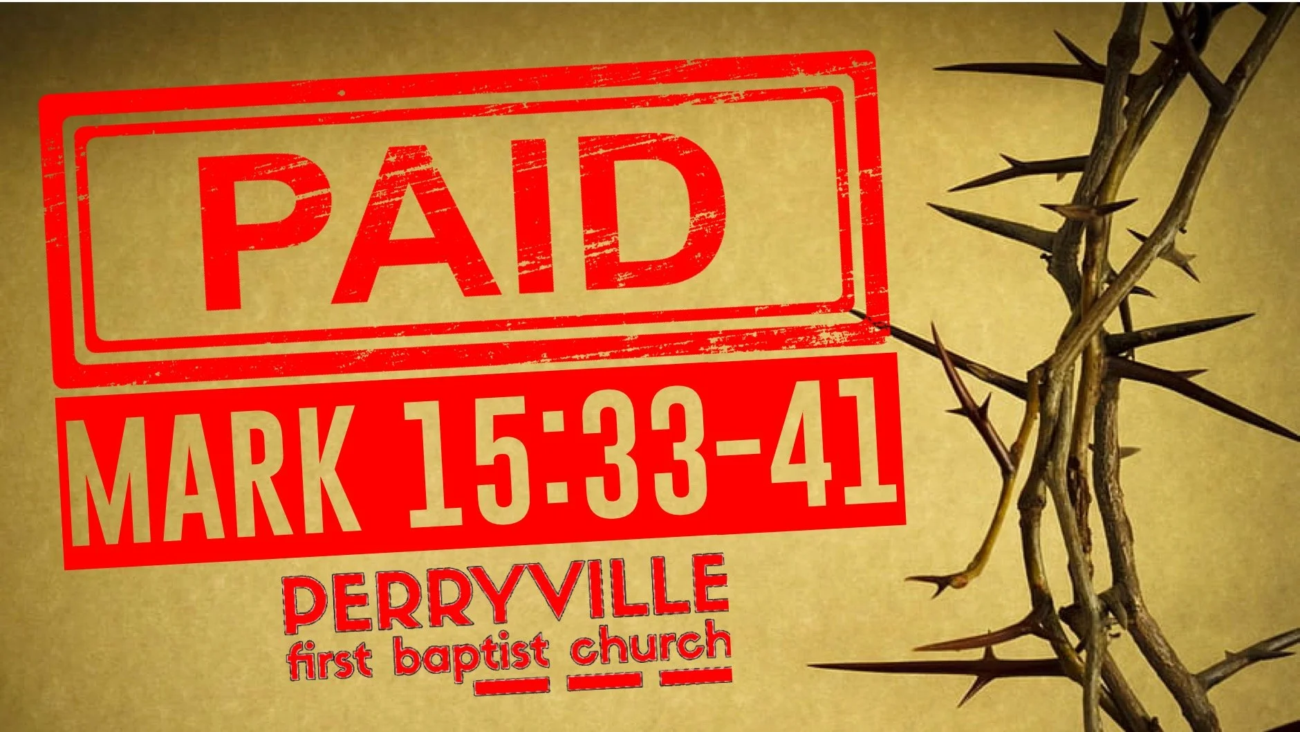 Paid in Full | Mark 15:33-41