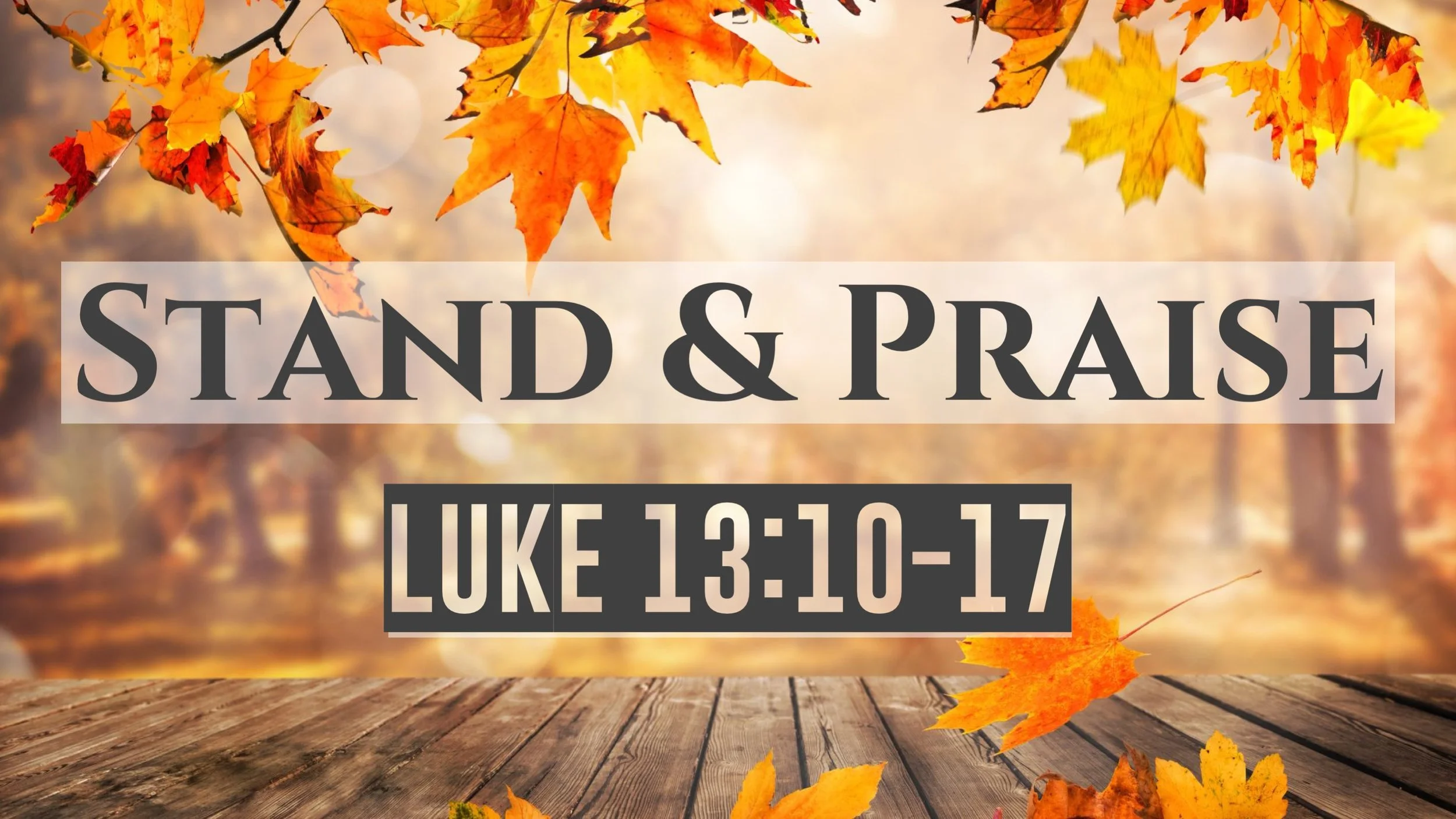  Stand &amp; Praise | Luke 13:10–17