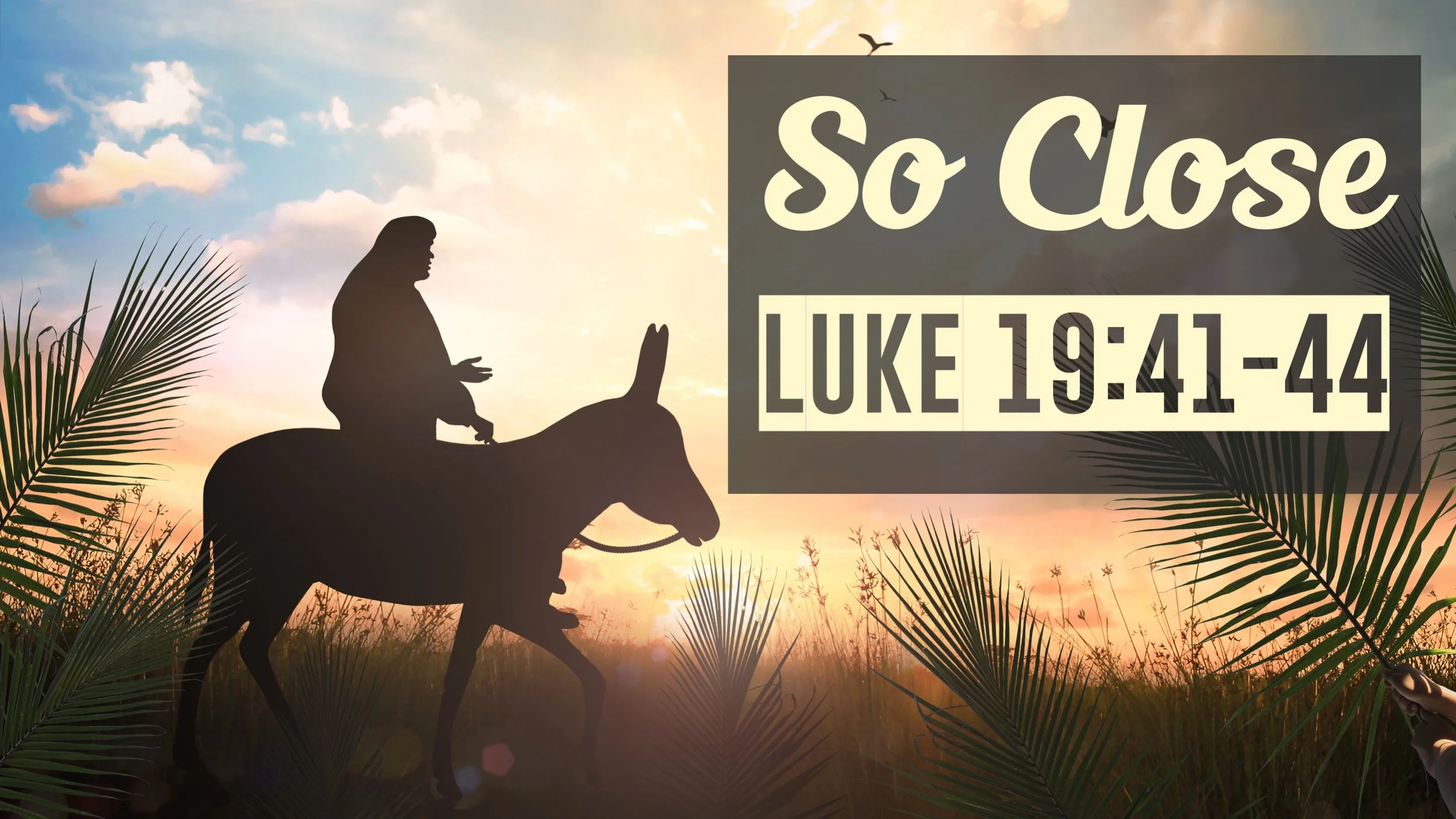  So Close | WY123?| Luke 19:41-44