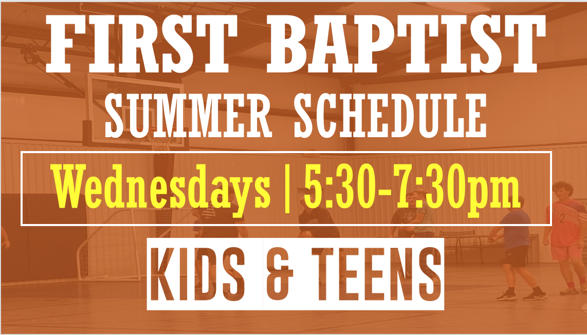 Summer Schedule (Kids &amp; Teens) 