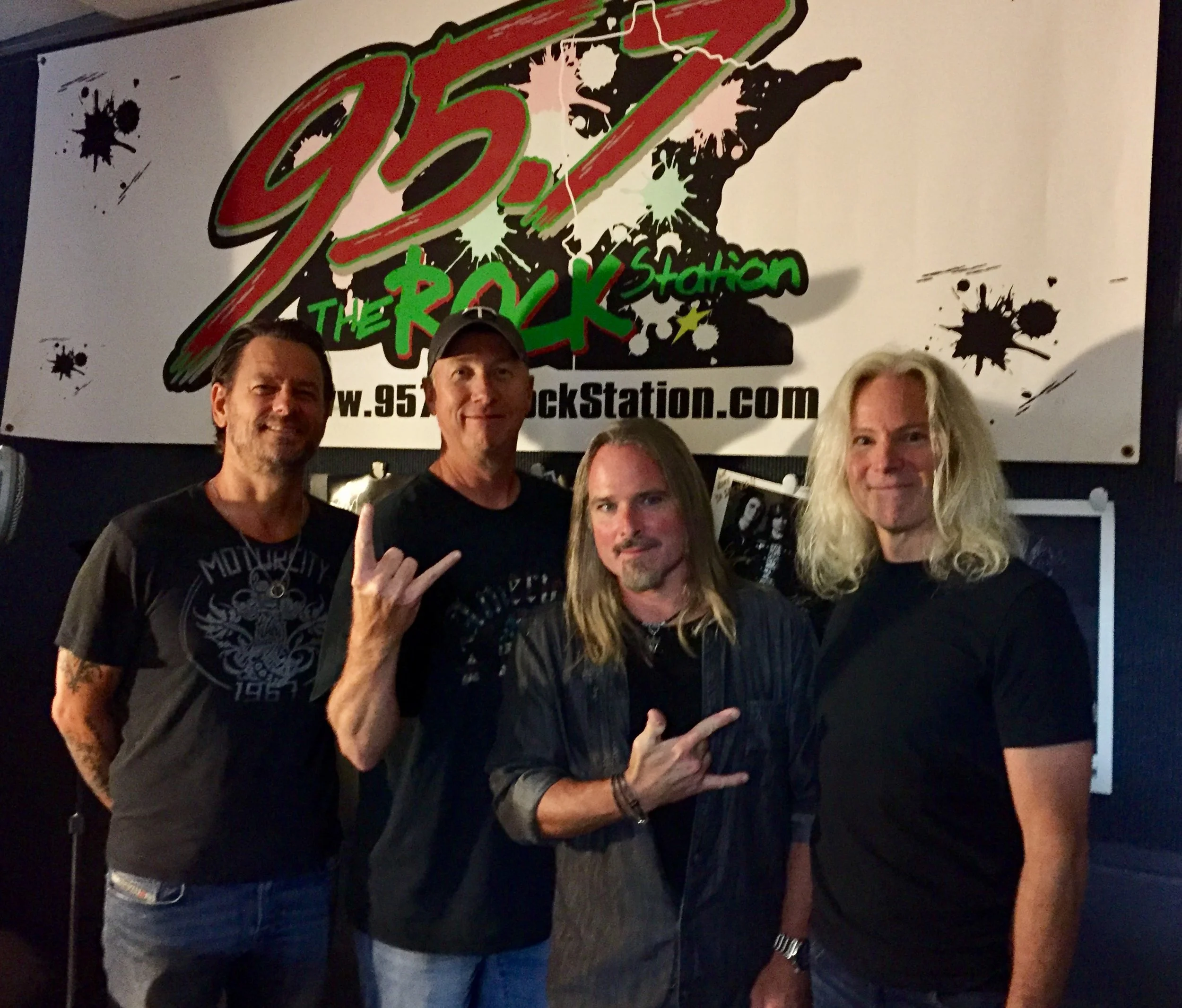 From L to R: Peter Klett, 95.7 the Rock PD Jeff Spence, Scott Sneddon and John Hussey