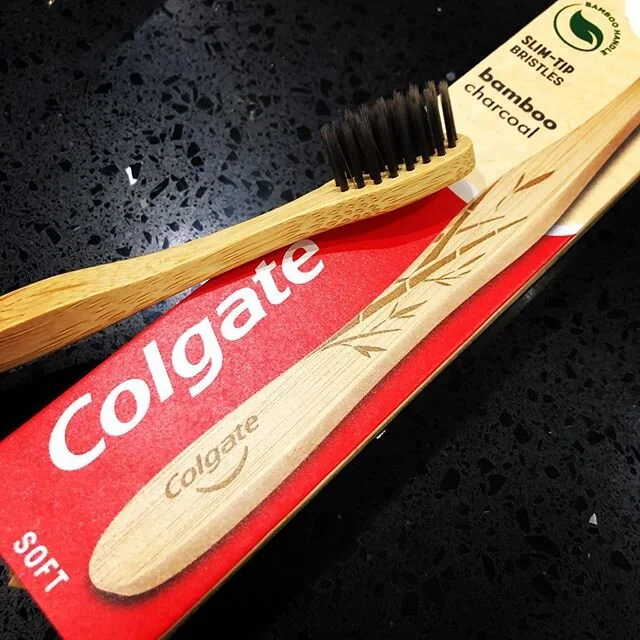 Excited about my @colgate Eco-friendly Bamboo toothbrush. 
It upsets me how much plastic pollution must come from toothbrushes alone, so I was really pleased when @colgateuk brought out their new brush. 
Slightly strange brushing experience  but gene