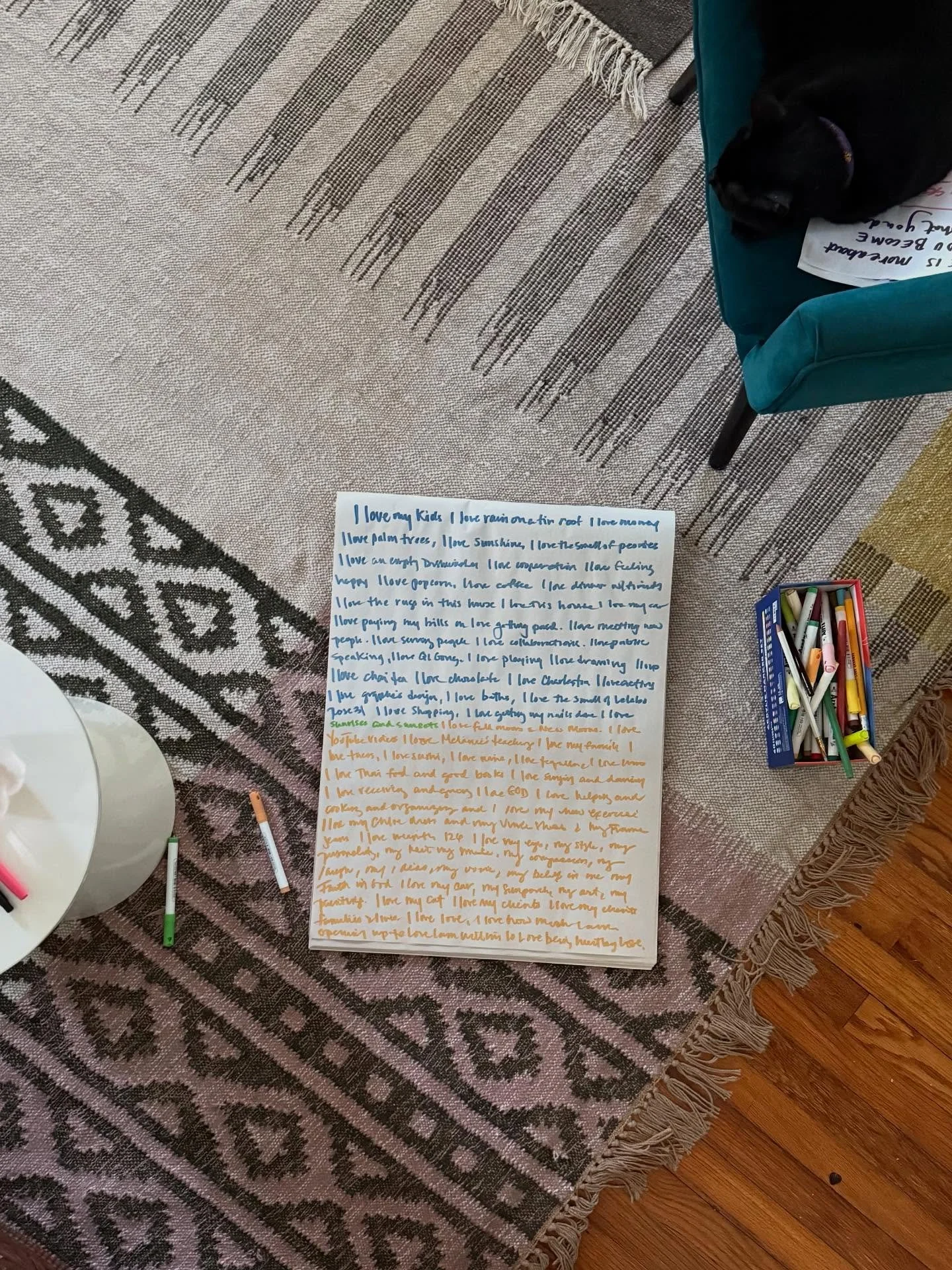 Yesterday on a course I am enrolled in called The Experiment by Melanie Ann Layer we ended the call taking inventory of all the things people places and experiences we love. It was easy to access the joy, the appreciation-the frequencies of love, gra