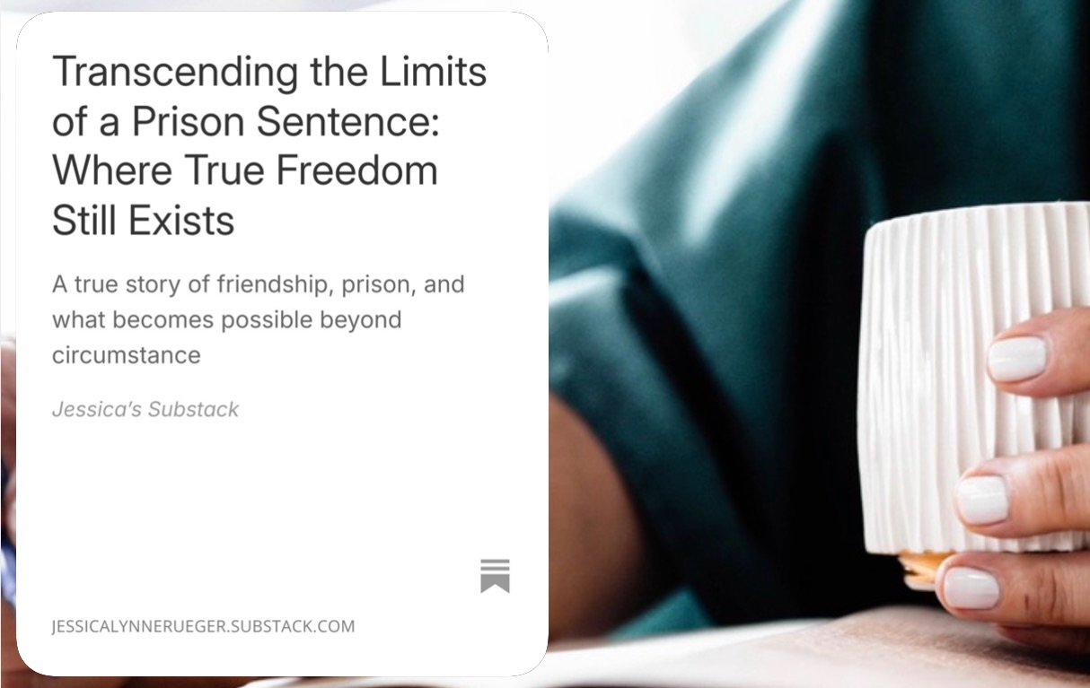 She found something inside prison that most people never find outside it. 

Full story on Substack.

Link in stories