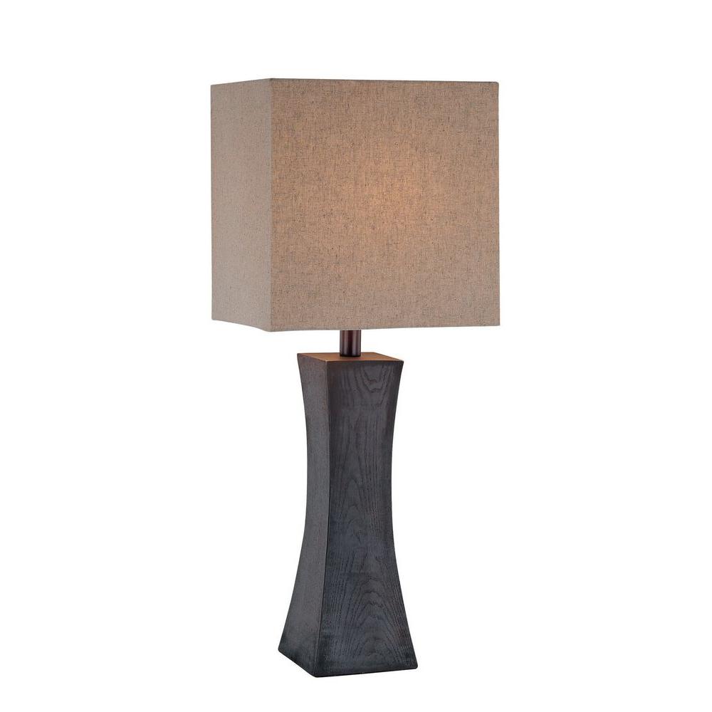 Illumine Dark Walnut Table Lamp ~$111