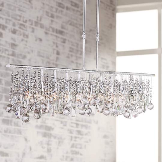 Chrome Chandelier with Clear Crystals ~$699