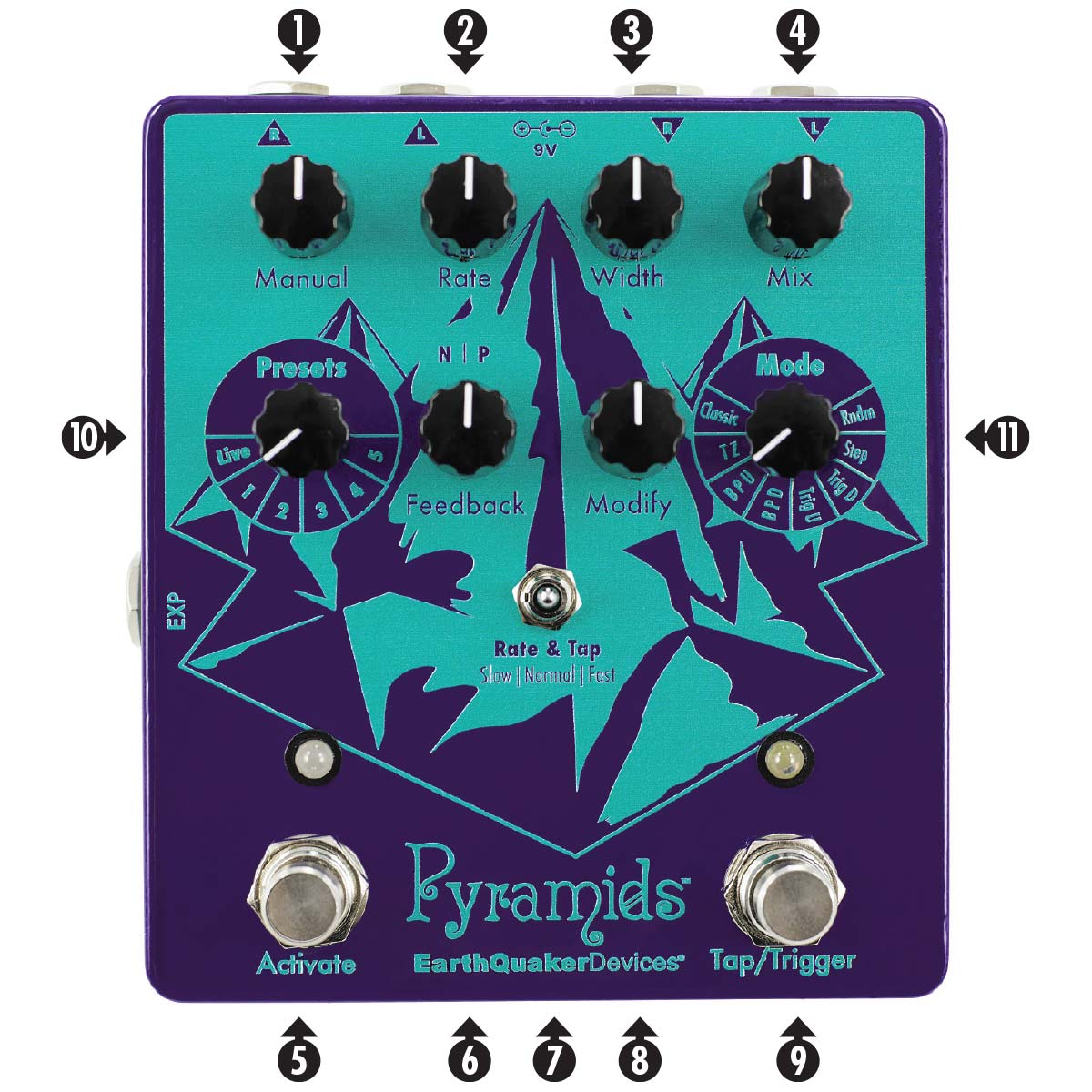 Pyramids ステレオフランジャー — EarthQuaker Devices Pyramids ステレオフランジャー — EarthQuaker Devices