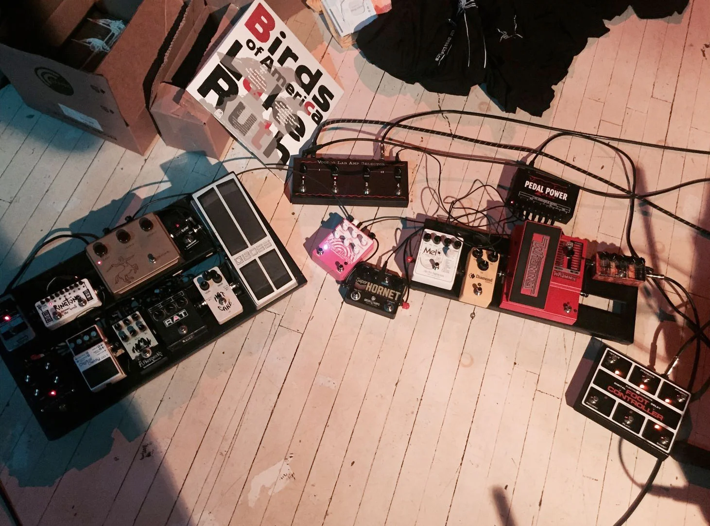 Anthony Pirog's Pedalboard. Photo: Aaron Rogers