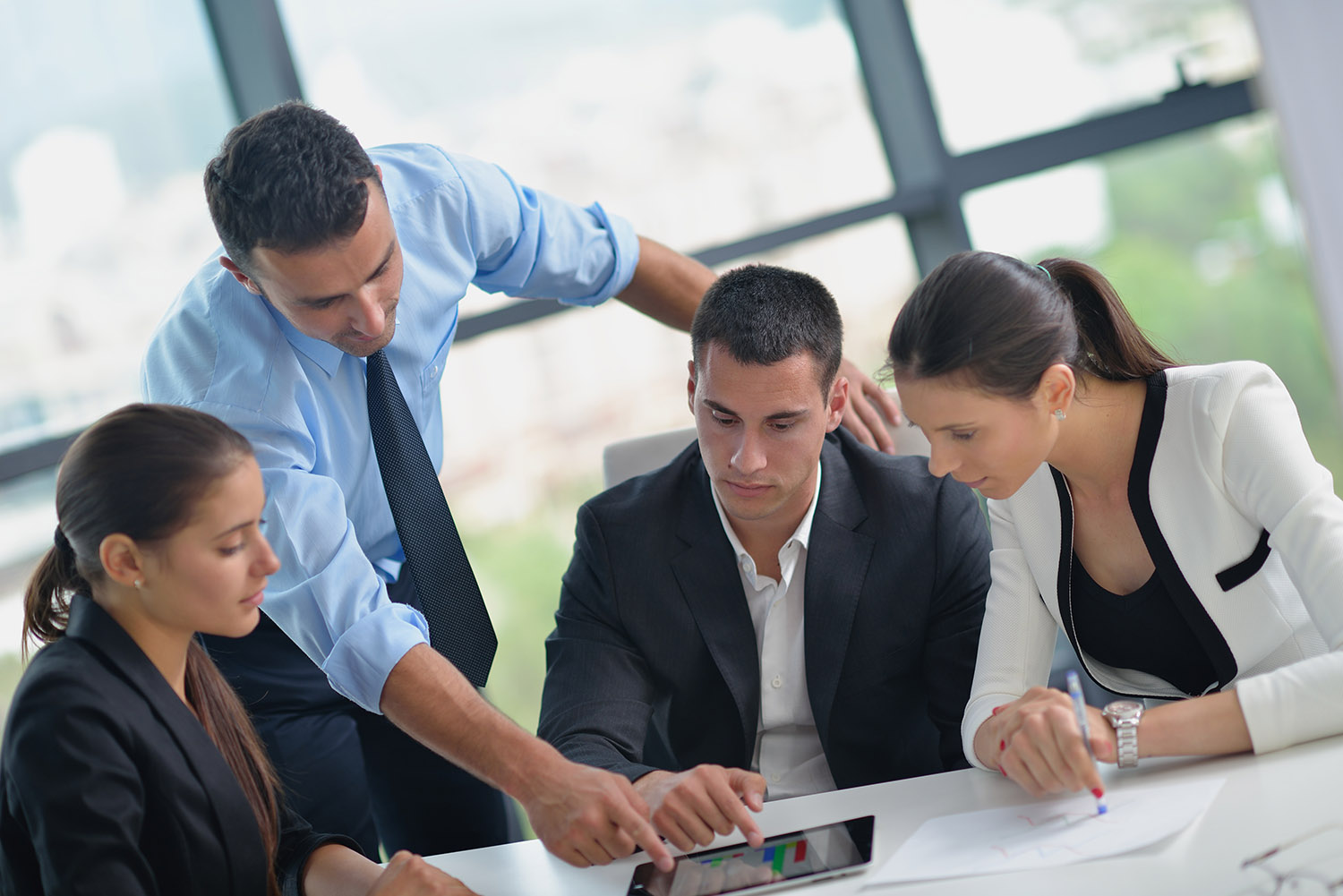 business meeting with employees