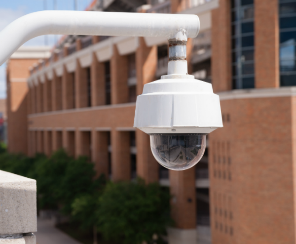 security camera at a school