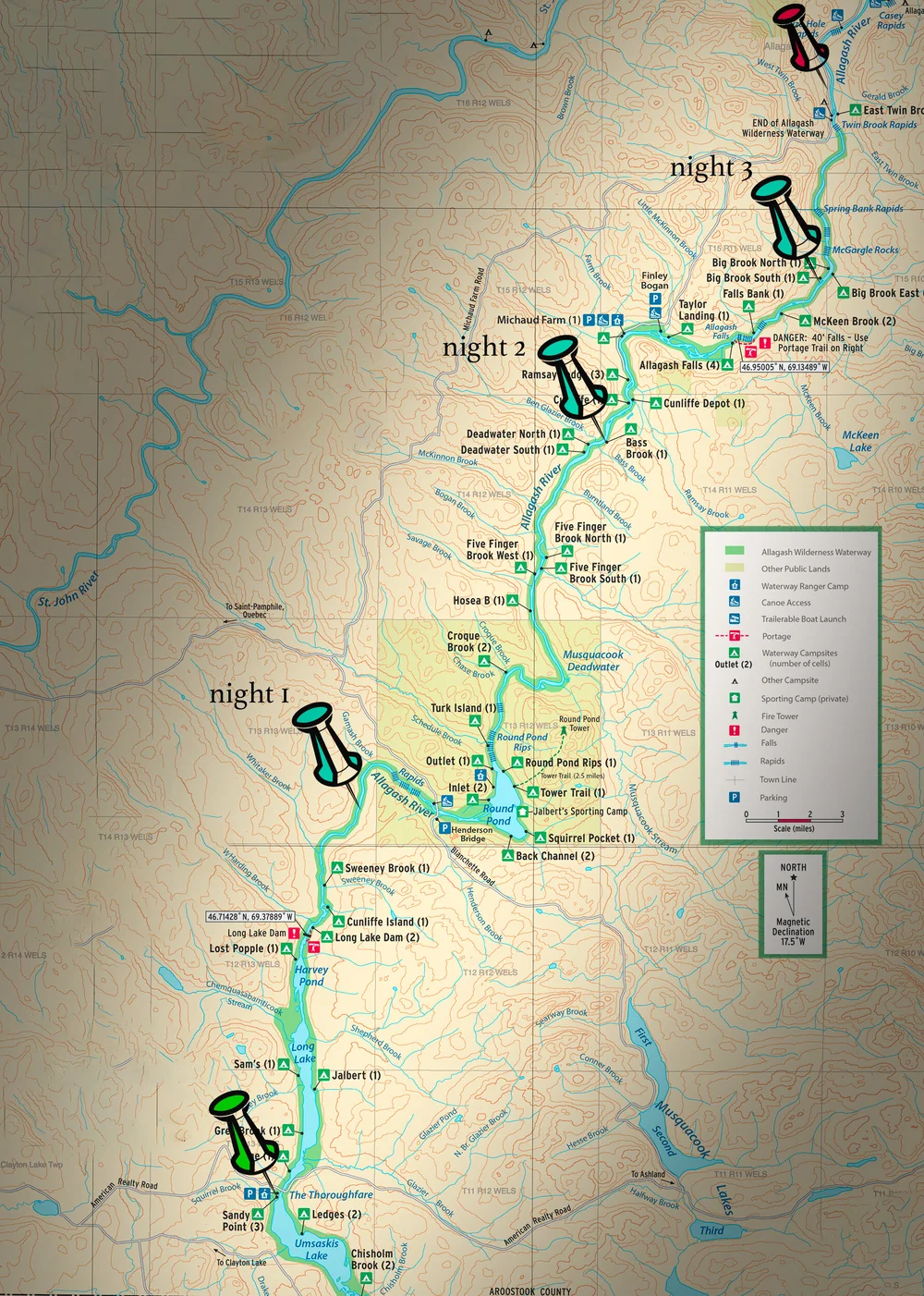 Allagash Wilderness Waterway Map Solo Series - The Allagash — Zacdurant