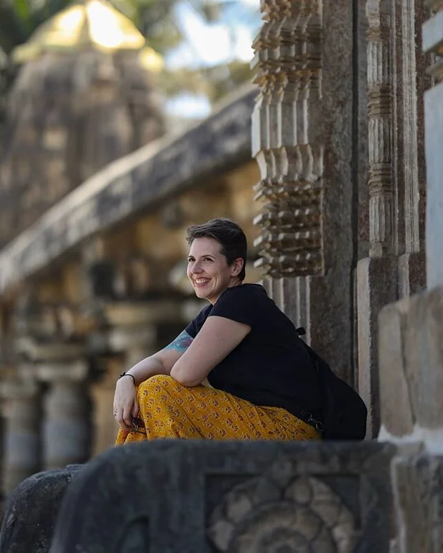 Just chilling on the steps of a 12th century temple. NBD.
.
Featured - @meghanmcinerny
.
#canon5dmarkiv #canonbringit #portraitphotography #travelkarnataka #onestatemanyworlds #belur #belurtemple #chennakeshavatemple #temple #templesteps #karnataka #