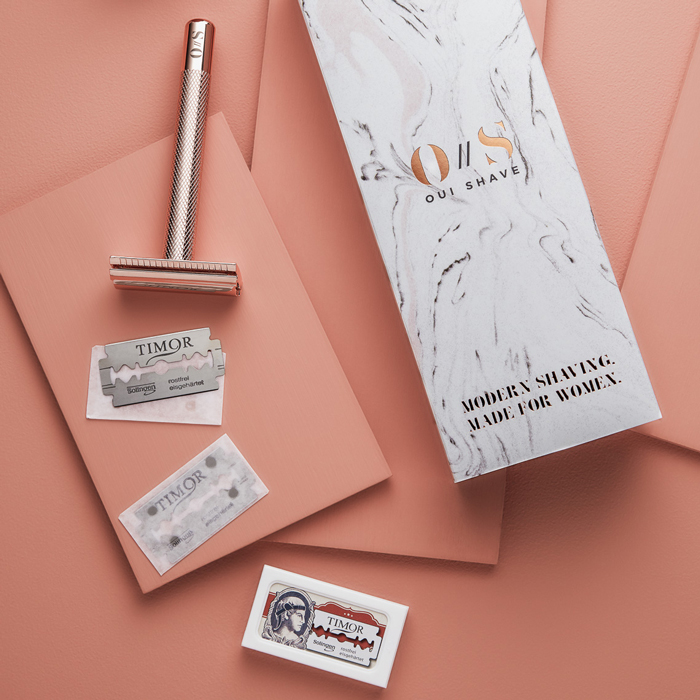Oui Shave’s Rose Gold Safety Razor wins on so many levels