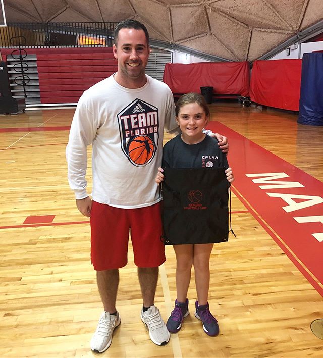 CAMPER OF THE DAY: Kaitlyn K. | Today we talked about how nothing great can be accomplished unless you are willing to step outside your comfort zone. Kaitlyn is the first girl who has attended Marauder Basketball Camp and she knew she would be the only girl. Kaitlyn works hard and strives to improve her basketball skills. 🏀 Congratulations, Kaitlyn! Keep up the hard work!