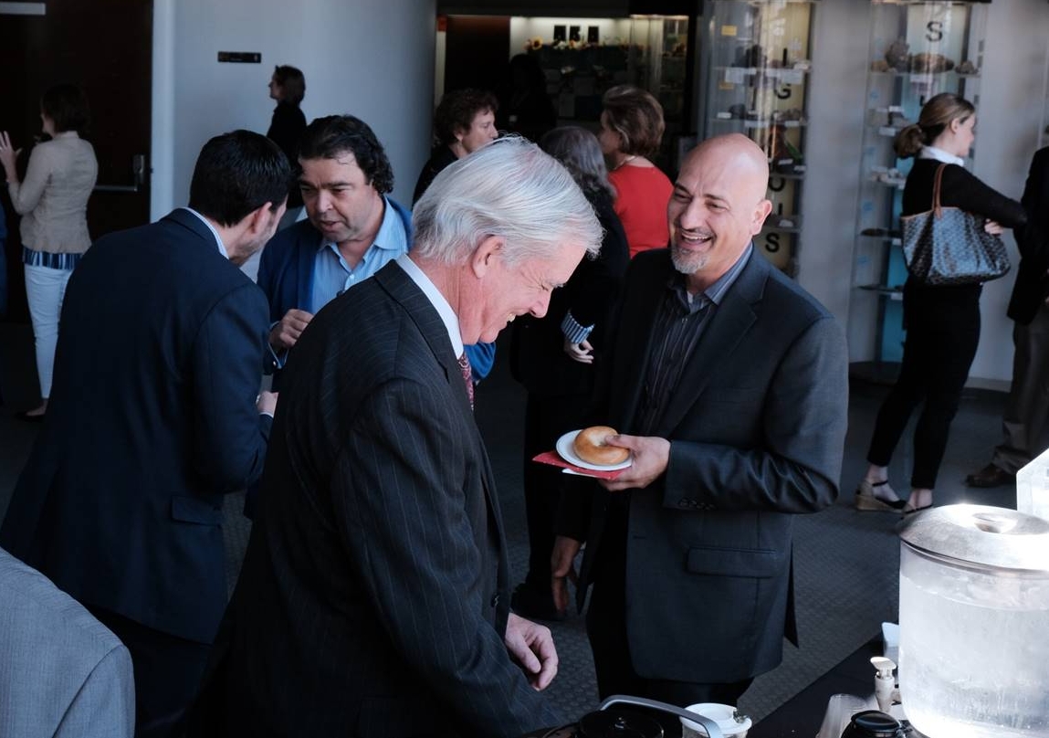 Translating Data Science Co-Chairs Paul Savage and Antonio Biancardi at Innovation in research 2018, hosted by purchase college on june 12