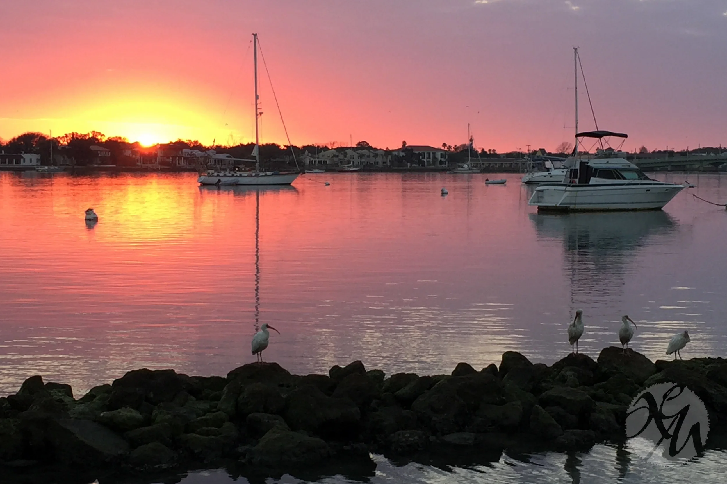 A particularly stunning sunrise in St. Augustine, Florida in February 2017.