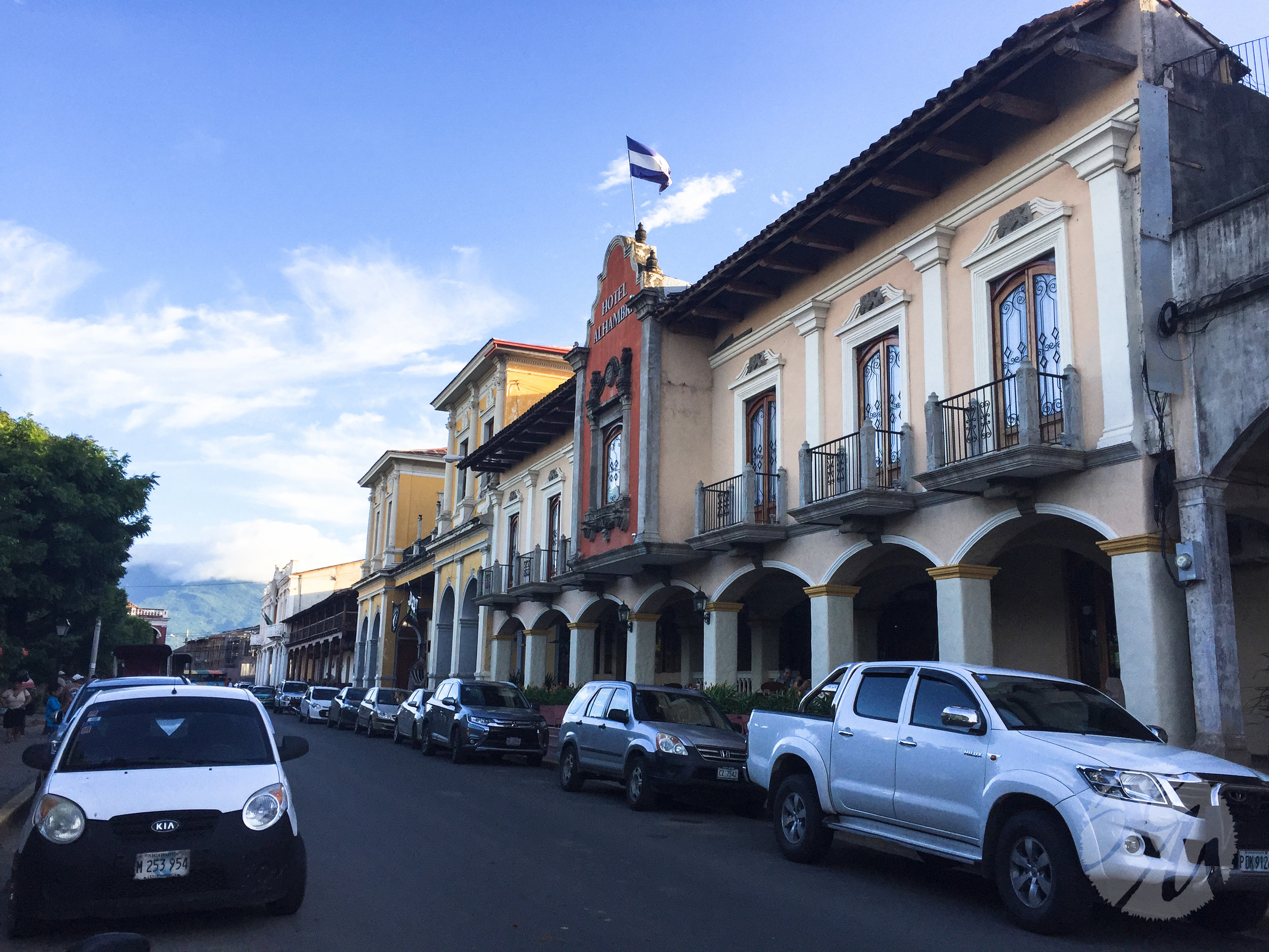 A hotel on the plaza near the focal cathedral in Granada.
