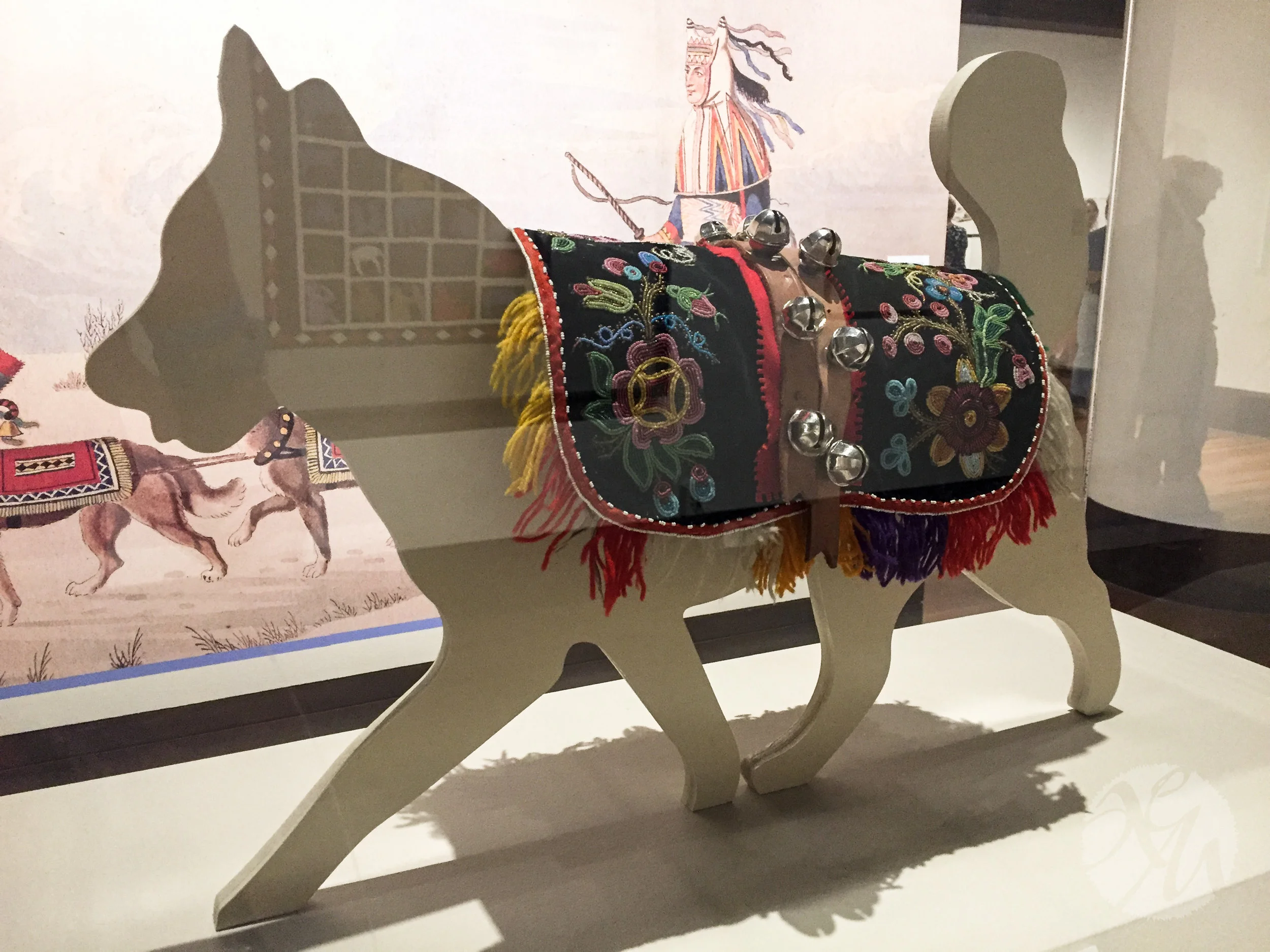 A beautifully crafted blanket for an Inuit sled dog.