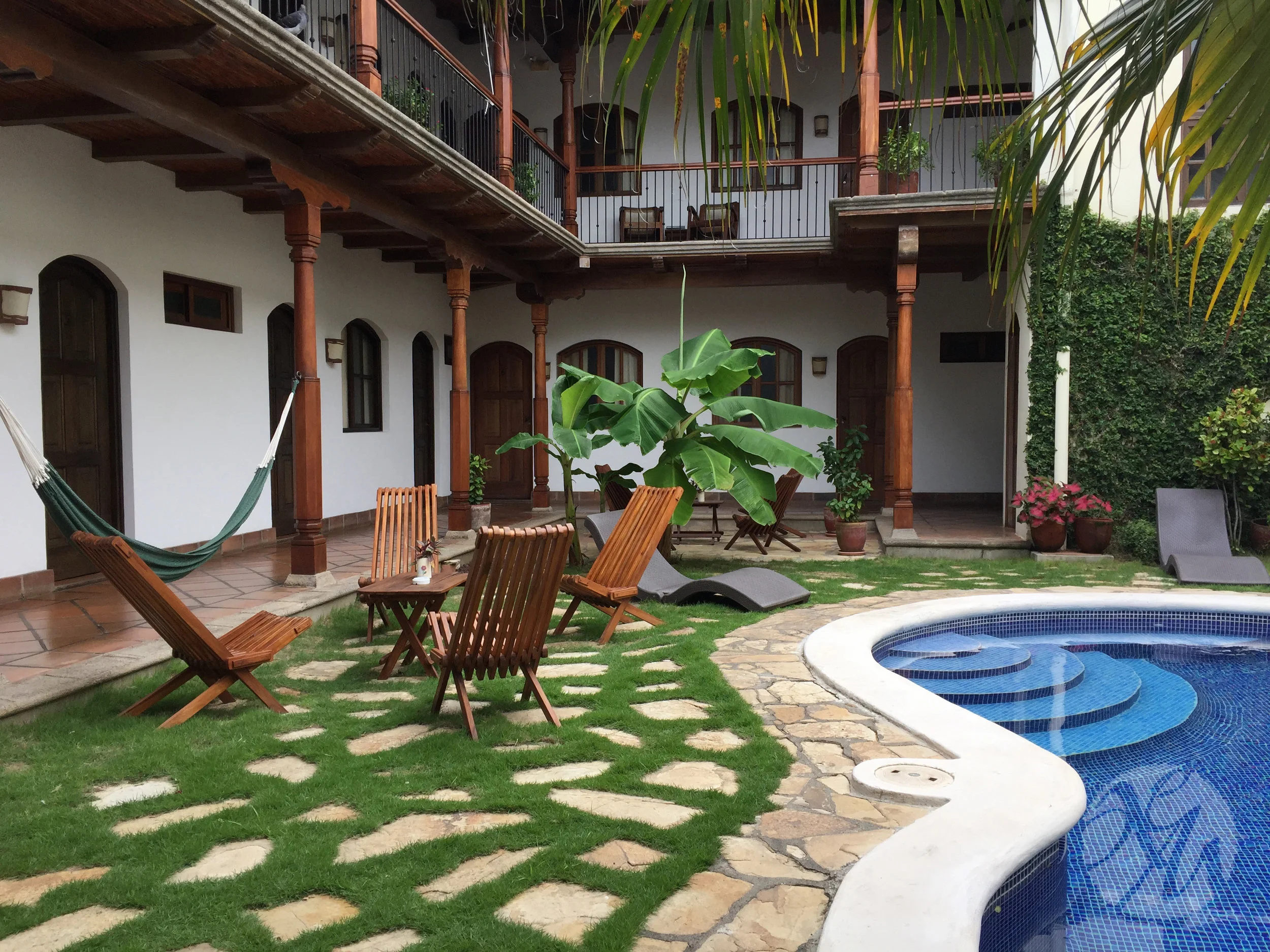 Heaven, in the form of a hotel with air-conditioned rooms, hot water, and a quiet courtyard.