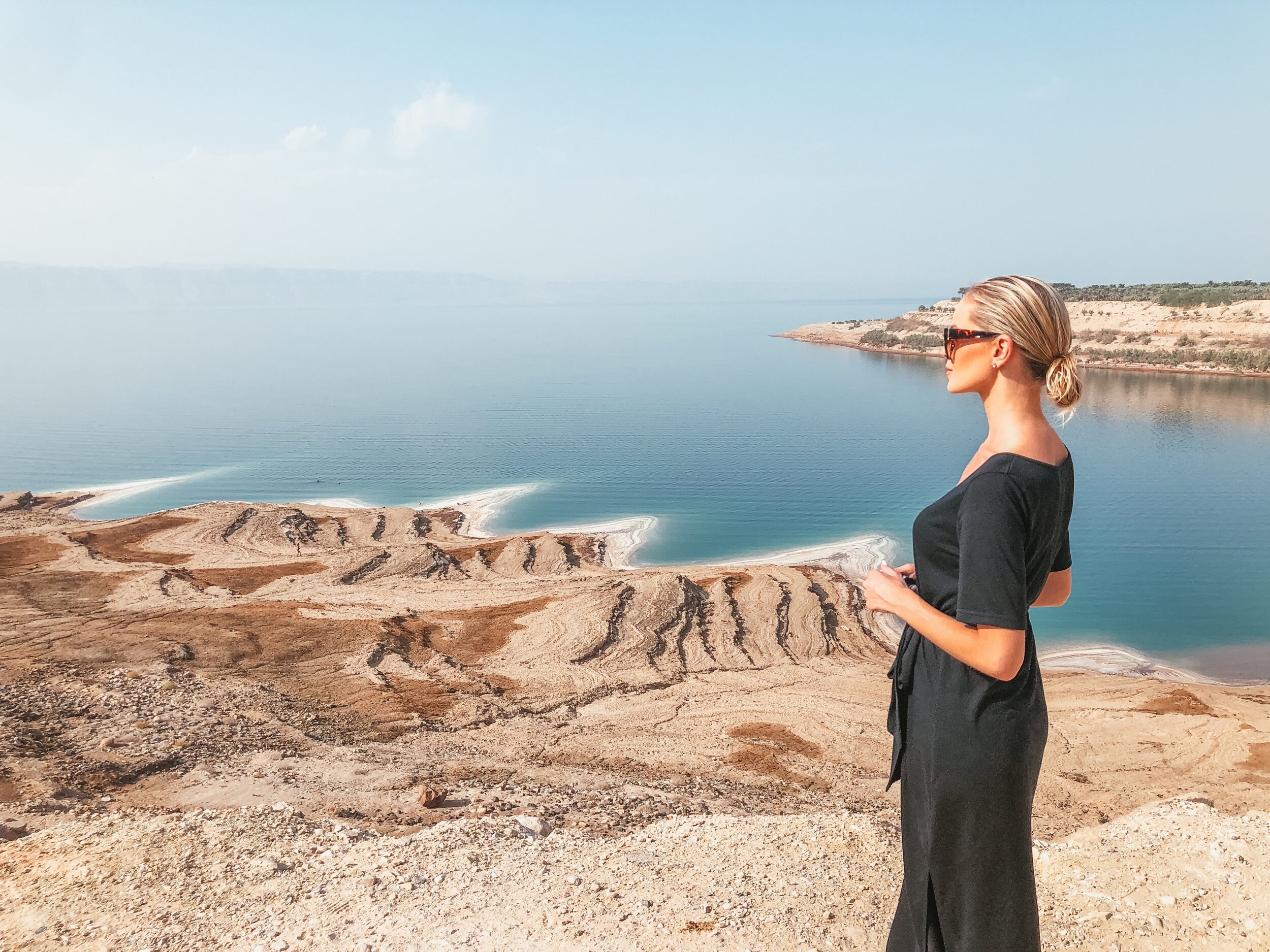  A look out South of the resort area of The Dead Sea.   