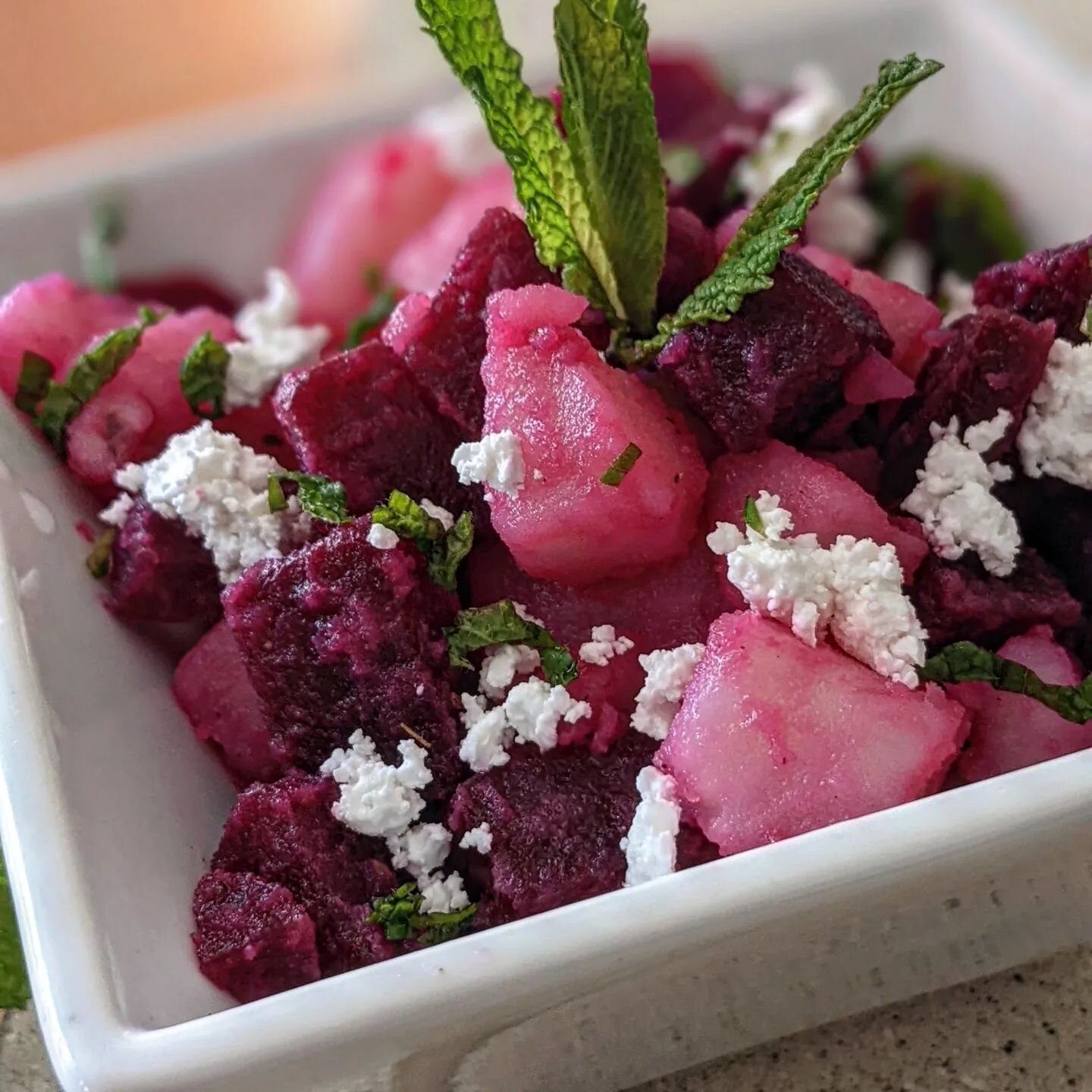 Snag our #FriYAY Special, Spring #Salad brought to you by @zeitlynworld
Spring Beet &amp; Potato Salad
Refreshing, tangy salad topped with feta and mint.
(#Vegetarian, #Gluten Free, can be Vegan by omitting #Feta)

P.S. Check out our latest Makers Ch