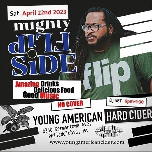 Grab some drinks with your crew and join us for DJ @mightyflipside-back at it this Saturday at #YoungAmericanTastingRoom. We dare you not to dance!

#YoungAmericanEvents #YoungAmericanHardCider
#YoungAmericanMusic #phillydj