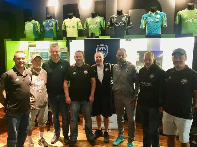 Pictured left to right: Ernie Adcock, Scott Willsie, Raymond Verheijen, Stefan McIntosh, Eric Jacobson, Raz Sidhu, Derek Henry, Tony Wentworth